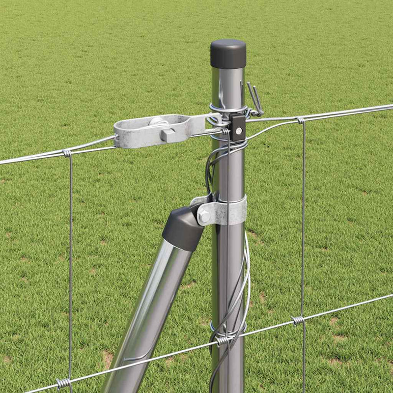 vidaXL Legelőkerítés Ezüst 50 x 1.5 m Horganyzott acél