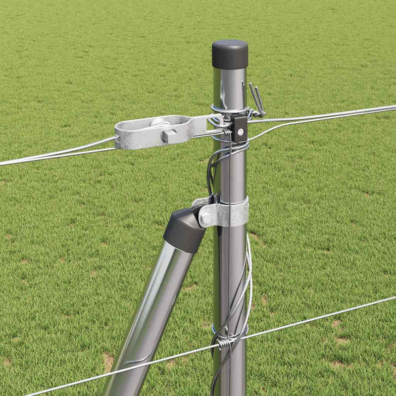 vidaXL Legelőkerítés Ezüst 50 x 1.5 m Horganyzott acél