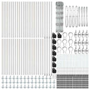 vidaXL Legelőkerítés Ezüst 100 x 0.8 m Horganyzott acél