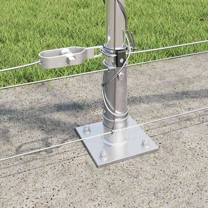 vidaXL Legelőkerítés Ezüst 100 x 0.8 m Horganyzott acél