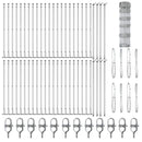 vidaXL Legelőkerítés Ezüst 100 x 0.8 m Horganyzott acél