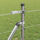 vidaXL Legelőkerítés Ezüst 100 x 0.8 m Horganyzott acél