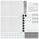 vidaXL Legelőkerítés Ezüst 100 x 0.8 m Horganyzott acél