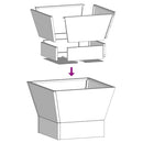 vidaXL Tűzrakó Fekete 40 x 40 x 35 cm Acél