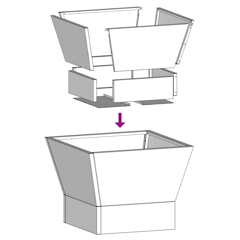 vidaXL Tűzrakó Fekete 40 x 40 x 35 cm Acél