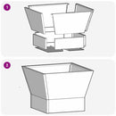 vidaXL Tűzrakó Barna 40 x 40 x 35 cm Acél