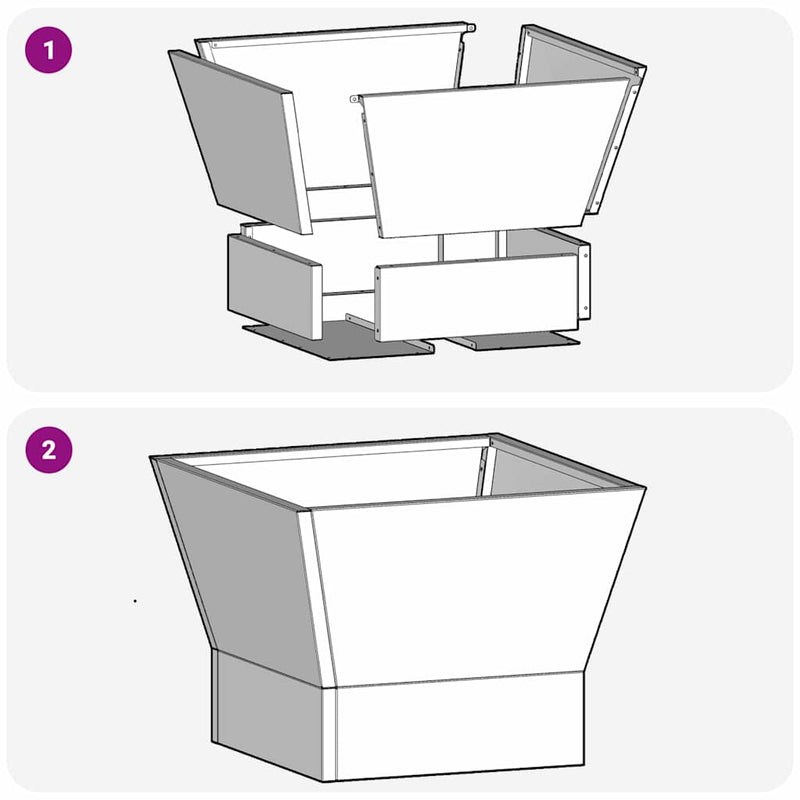 vidaXL Tűzrakó Barna 40 x 40 x 35 cm Acél