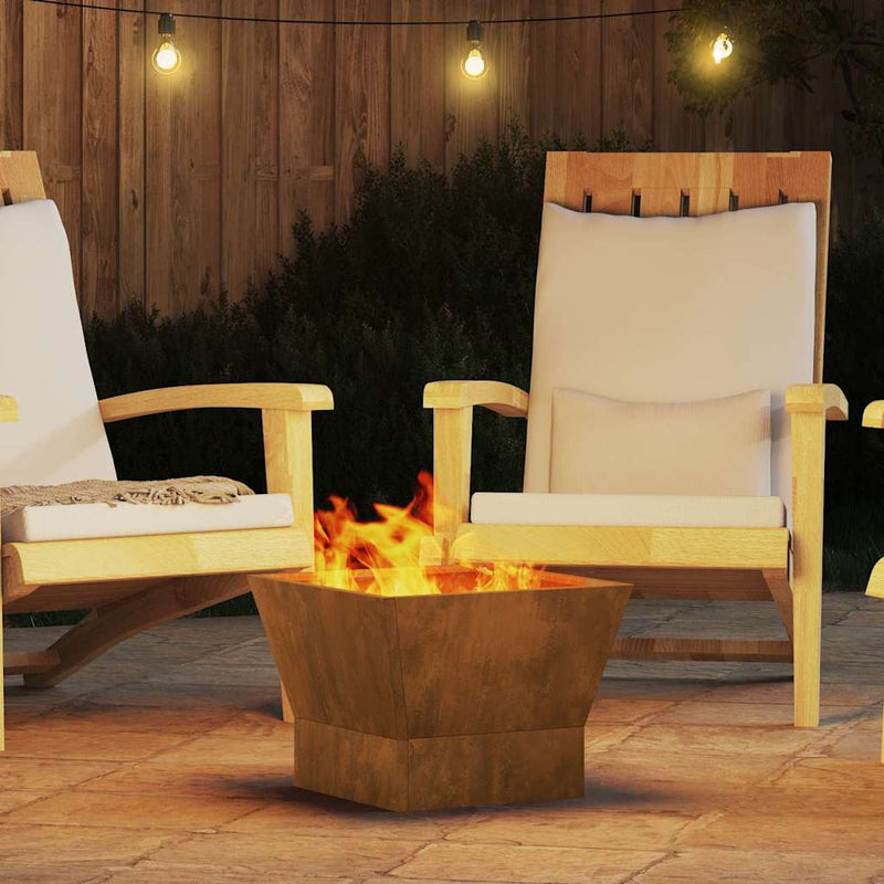 vidaXL Tűzrakó Barna 40 x 40 x 35 cm Acél