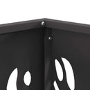 vidaXL Tűzrakó Fekete 40 x 40 x 40 cm Acél