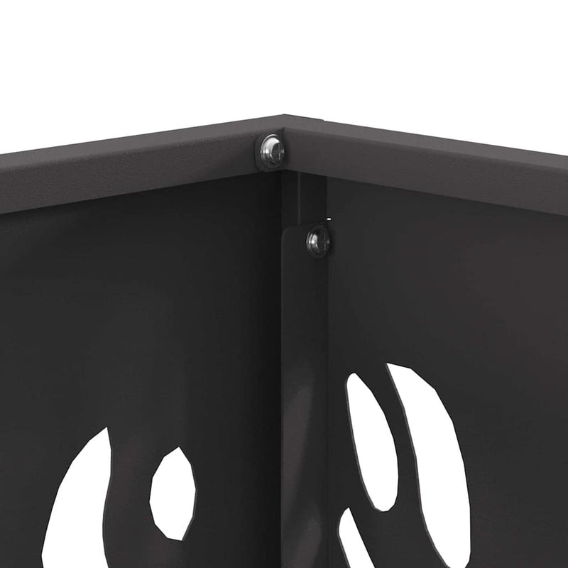 vidaXL Tűzrakó Fekete 40 x 40 x 40 cm Acél