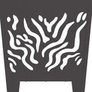 vidaXL Tűzrakó Fekete 40 x 40 x 40 cm Acél