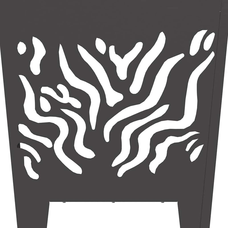 vidaXL Tűzrakó Fekete 40 x 40 x 40 cm Acél