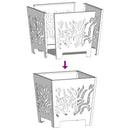 vidaXL Tűzrakó Fekete 40 x 40 x 40 cm Acél