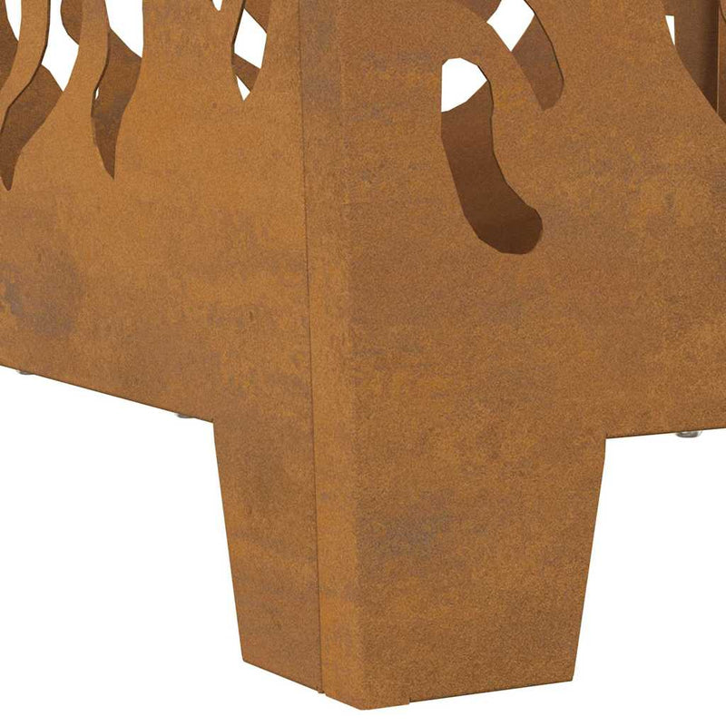 vidaXL Tűzrakó Barna 40 x 40 x 40 cm Acél