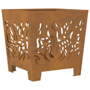 vidaXL Tűzrakó Barna 40 x 40 x 40 cm Acél