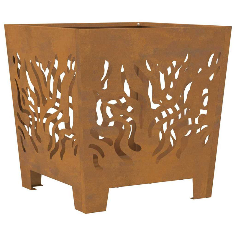 vidaXL Tűzrakó Barna 40 x 40 x 40 cm Acél