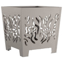 vidaXL Tűzrakó Barna 40 x 40 x 40 cm Acél