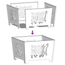 vidaXL Tűzrakó Fekete 60 x 60 x 40 cm Acél