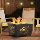 vidaXL Tűzrakó Fekete 60 x 60 x 40 cm Acél