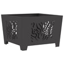 vidaXL Tűzrakó Fekete 60 x 60 x 40 cm Acél