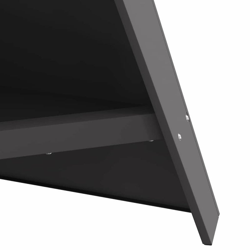 vidaXL Tűzrakó Fekete 58 x 40 x 100 cm Hidegen hengerelt acél