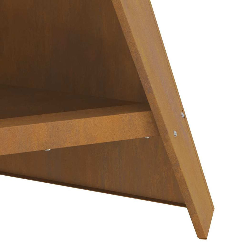 vidaXL Tűzrakó Barna 58 x 40 x 100 cm időjárásálló acél