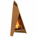 vidaXL Tűzrakó Barna 58 x 40 x 100 cm időjárásálló acél