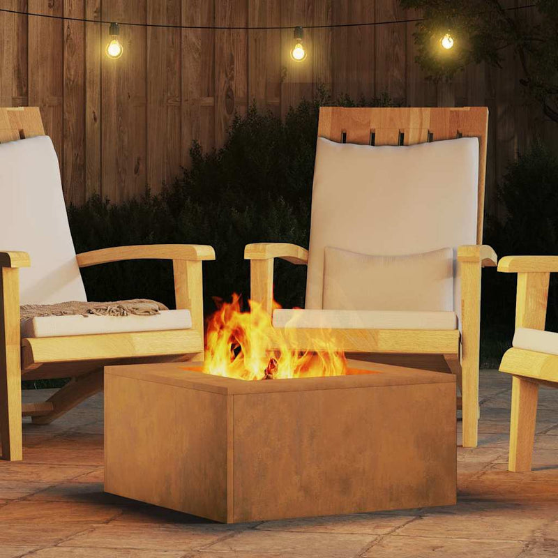 vidaXL Tűzrakó Barna 60 x 60 x 30 cm Acél