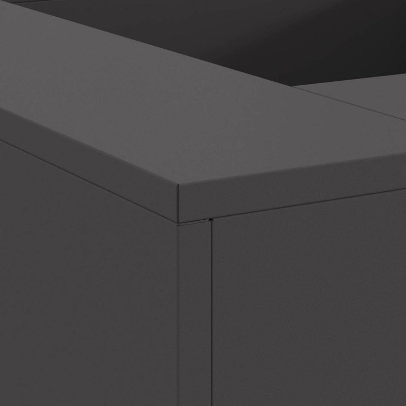 vidaXL Tűzrakó Fekete 80 x 80 x 40 cm Hidegen hengerelt acél