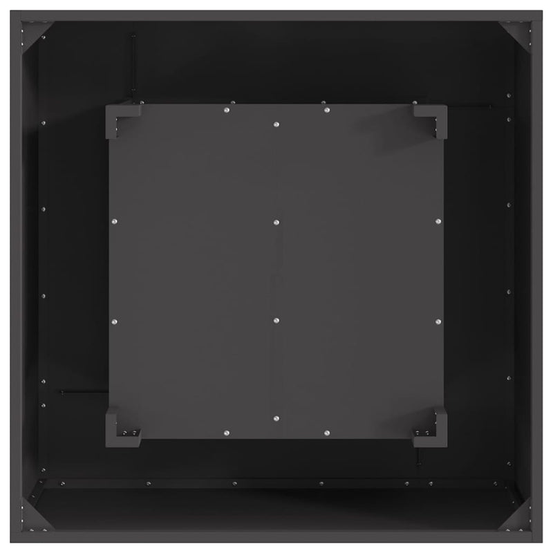 vidaXL Tűzrakó Fekete 80 x 80 x 40 cm Hidegen hengerelt acél