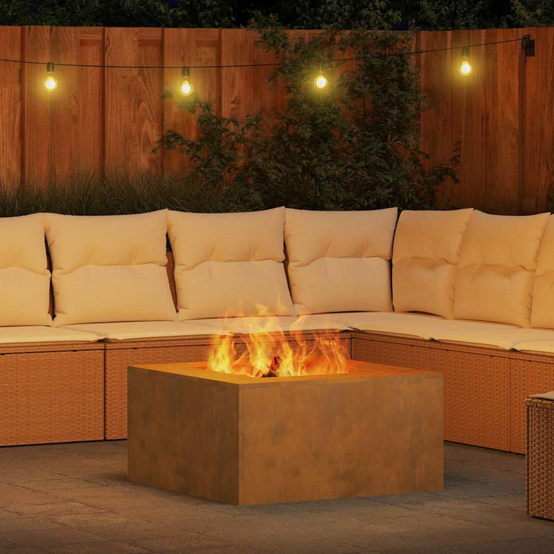 vidaXL Tűzrakó Barna 80 x 80 x 40 cm időjárásálló acél