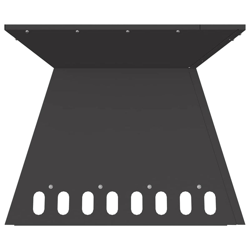 vidaXL Tűzrakó Fekete 48 x 48 x 40 cm Acél