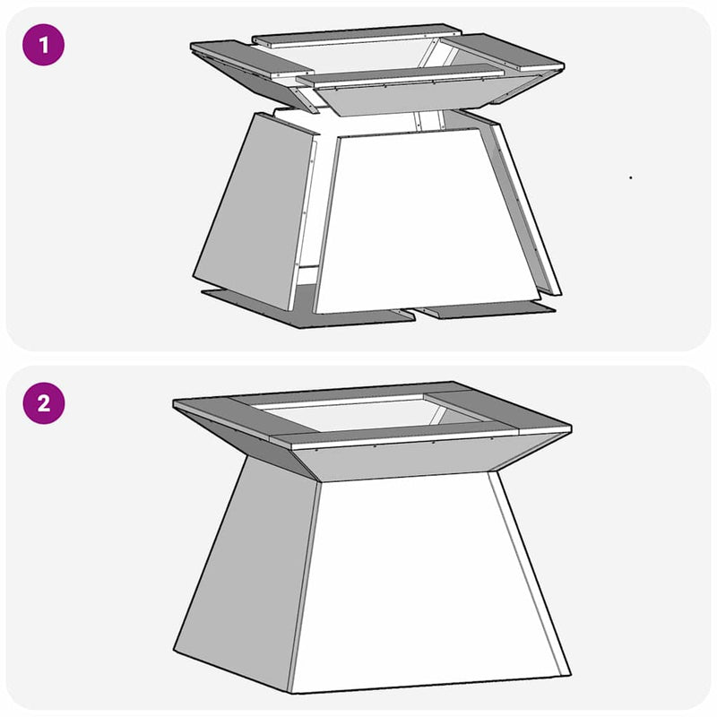 vidaXL Tűzrakó Fekete 48 x 48 x 40 cm Acél