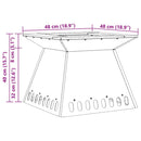 vidaXL Tűzrakó Fekete 48 x 48 x 40 cm Acél