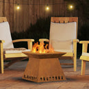 vidaXL Tűzrakó Barna 48 x 48 x 40 cm időjárásálló acél