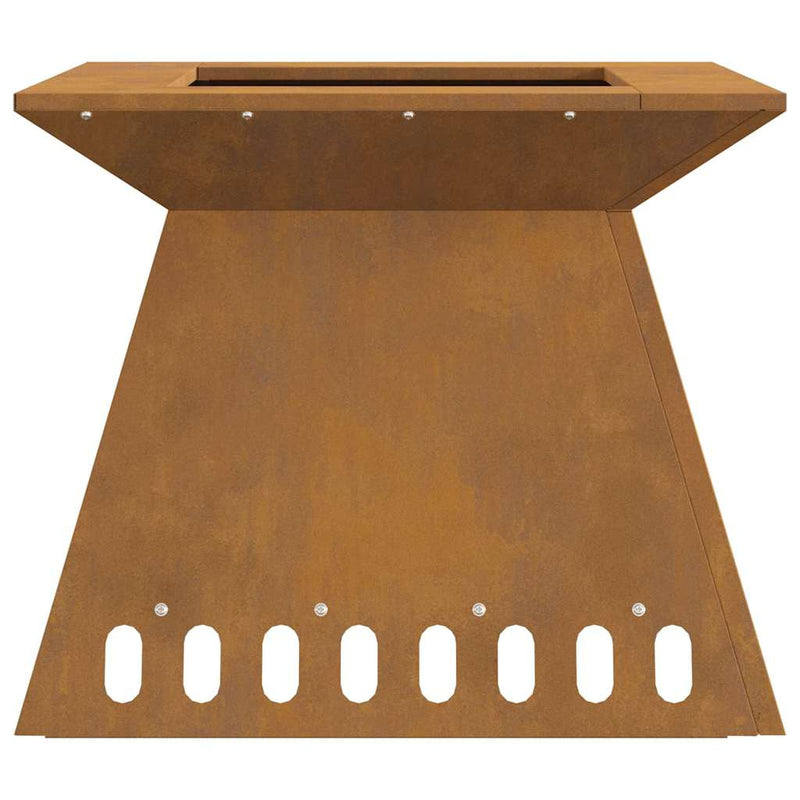 vidaXL Tűzrakó Barna 48 x 48 x 40 cm időjárásálló acél