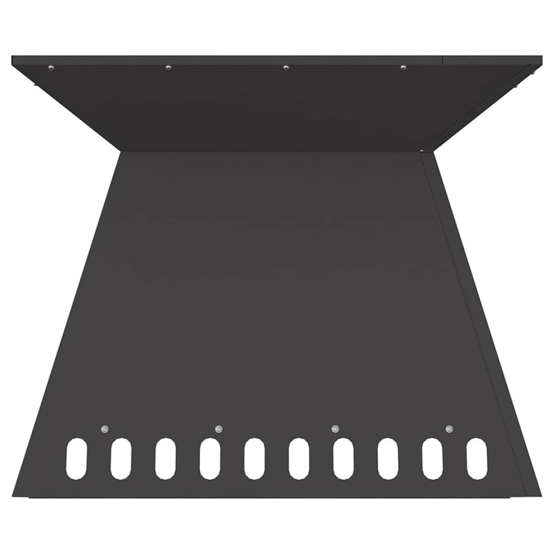 vidaXL Tűzrakó Fekete 60 x 60 x 50 cm Hidegen hengerelt acél