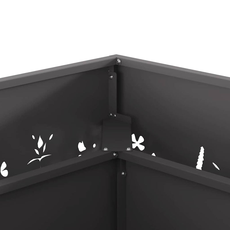 vidaXL Tűzrakó Fekete 60 x 60 x 30 cm Acél