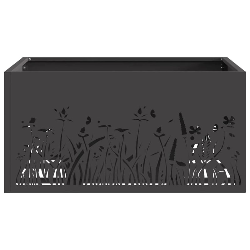 vidaXL Tűzrakó Fekete 60 x 60 x 30 cm Acél