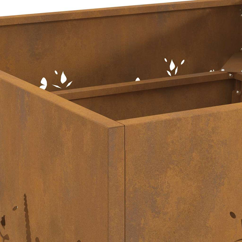 vidaXL Tűzrakó Barna 60 x 60 x 30 cm Acél