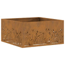 vidaXL Tűzrakó Barna 60 x 60 x 30 cm Acél