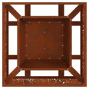 vidaXL Tűzrakó Barna 60 x 60 x 30 cm Időjárásálló acél