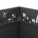 vidaXL Tűzrakó Fekete 80 x 80 x 30 cm Acél