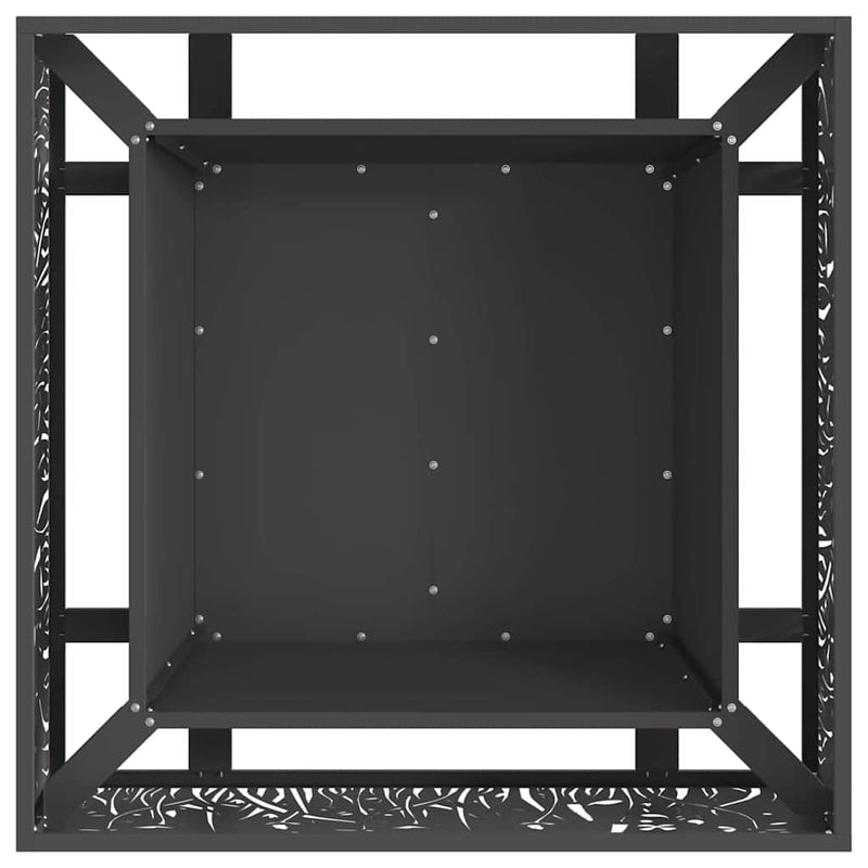 vidaXL Tűzrakó Fekete 80 x 80 x 30 cm Acél