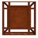 vidaXL Tűzrakó Barna 80 x 80 x 30 cm Időjárásálló acél