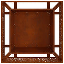 vidaXL Tűzrakó Barna 80 x 80 x 30 cm Időjárásálló acél
