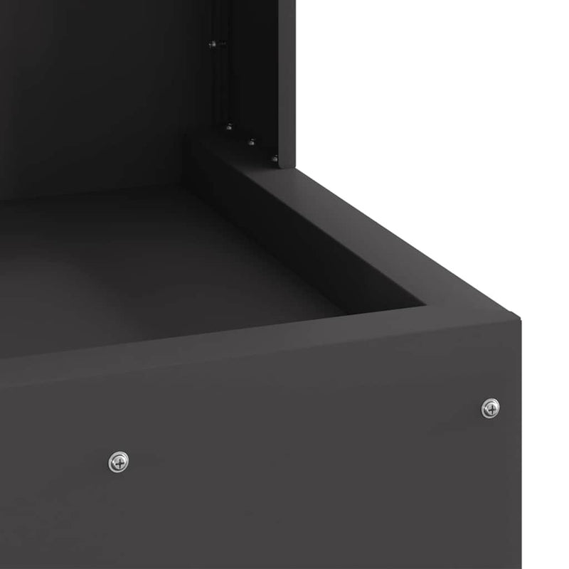 vidaXL Tűzrakó Fekete 35 x 35 x 100 cm Acél