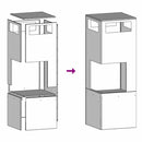 vidaXL Tűzrakó Fekete 35 x 35 x 100 cm Acél