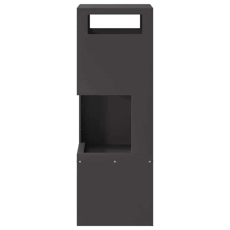 vidaXL Tűzrakó Fekete 35 x 35 x 100 cm Acél