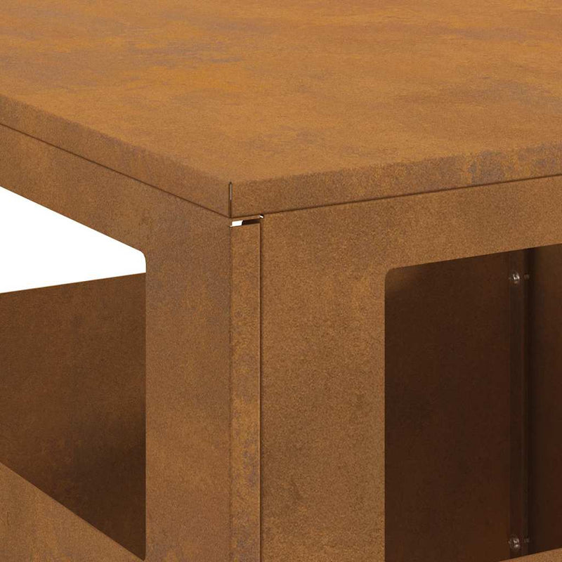 vidaXL Tűzrakó Barna 35 x 35 x 100 cm Acél